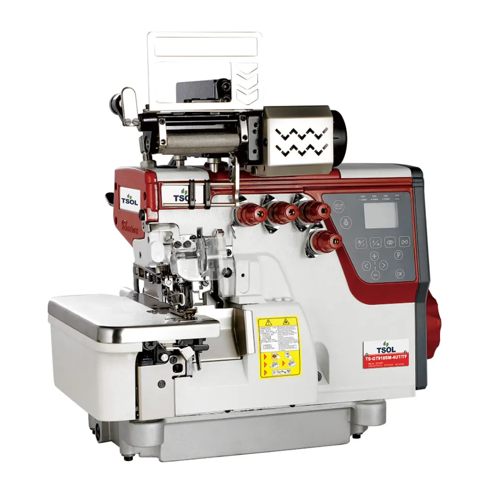 TS-GT918SM-4UT Stepping Motor Thread Trimming Intelligent Overlock Sewing Machine